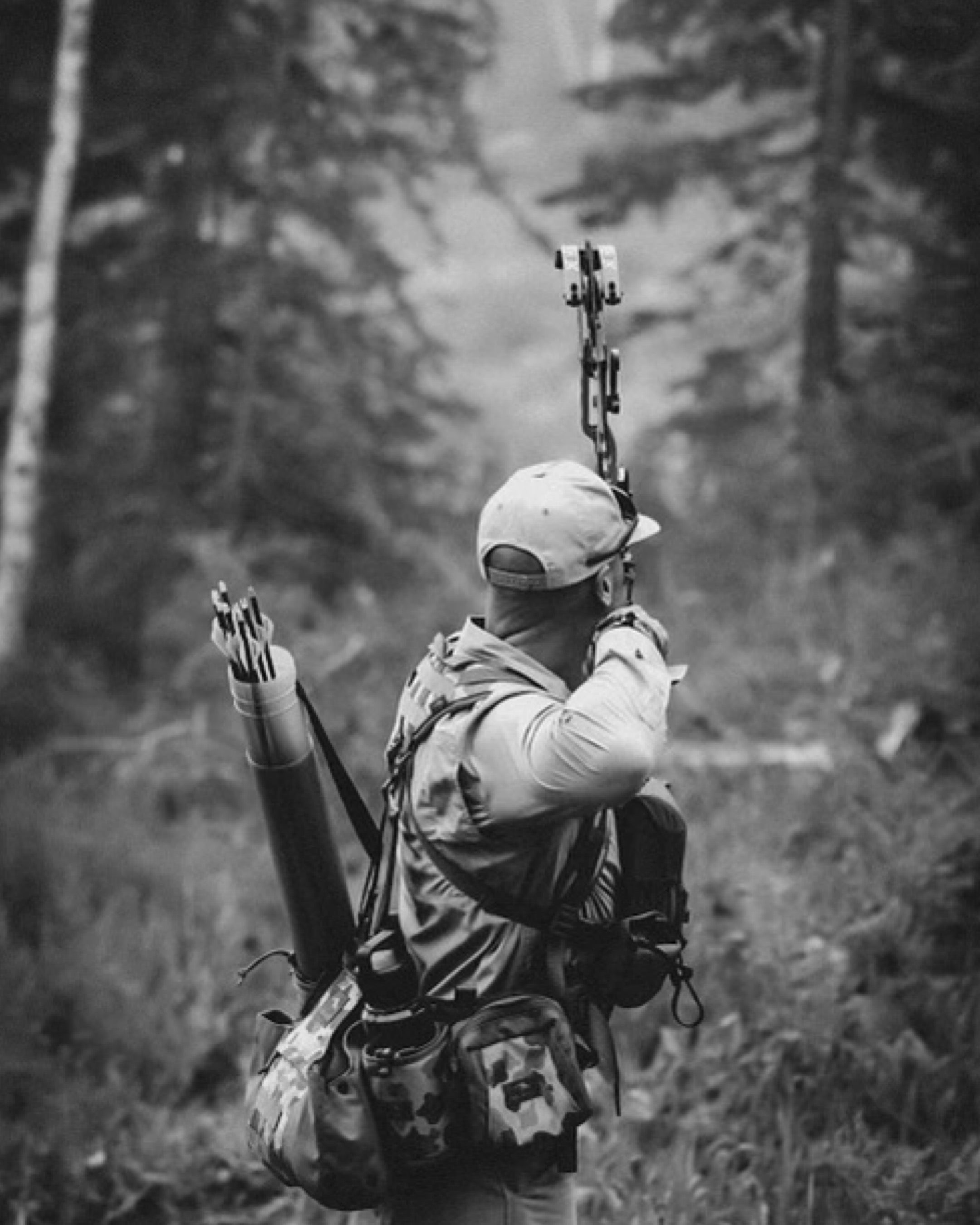 Archer hunting in the woods